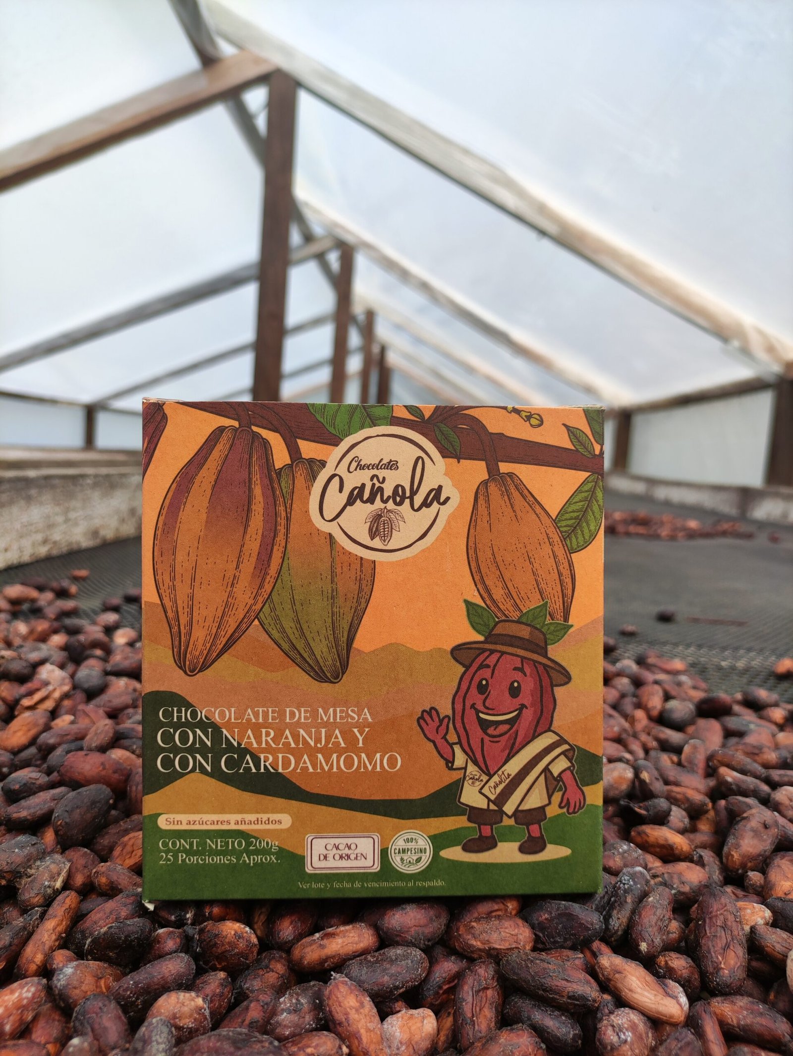 Chocolate de Mesa con Naranja y Cardamomo 200g